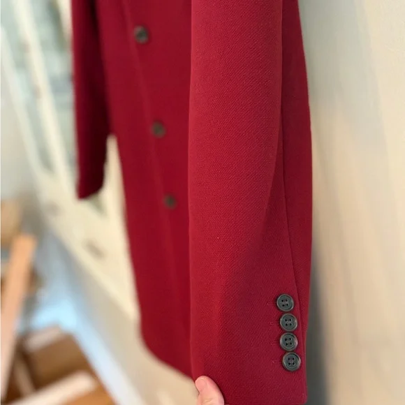 J. Crew WOOL Red Dress coat from Gilmore Girls - Picture 9 of 11